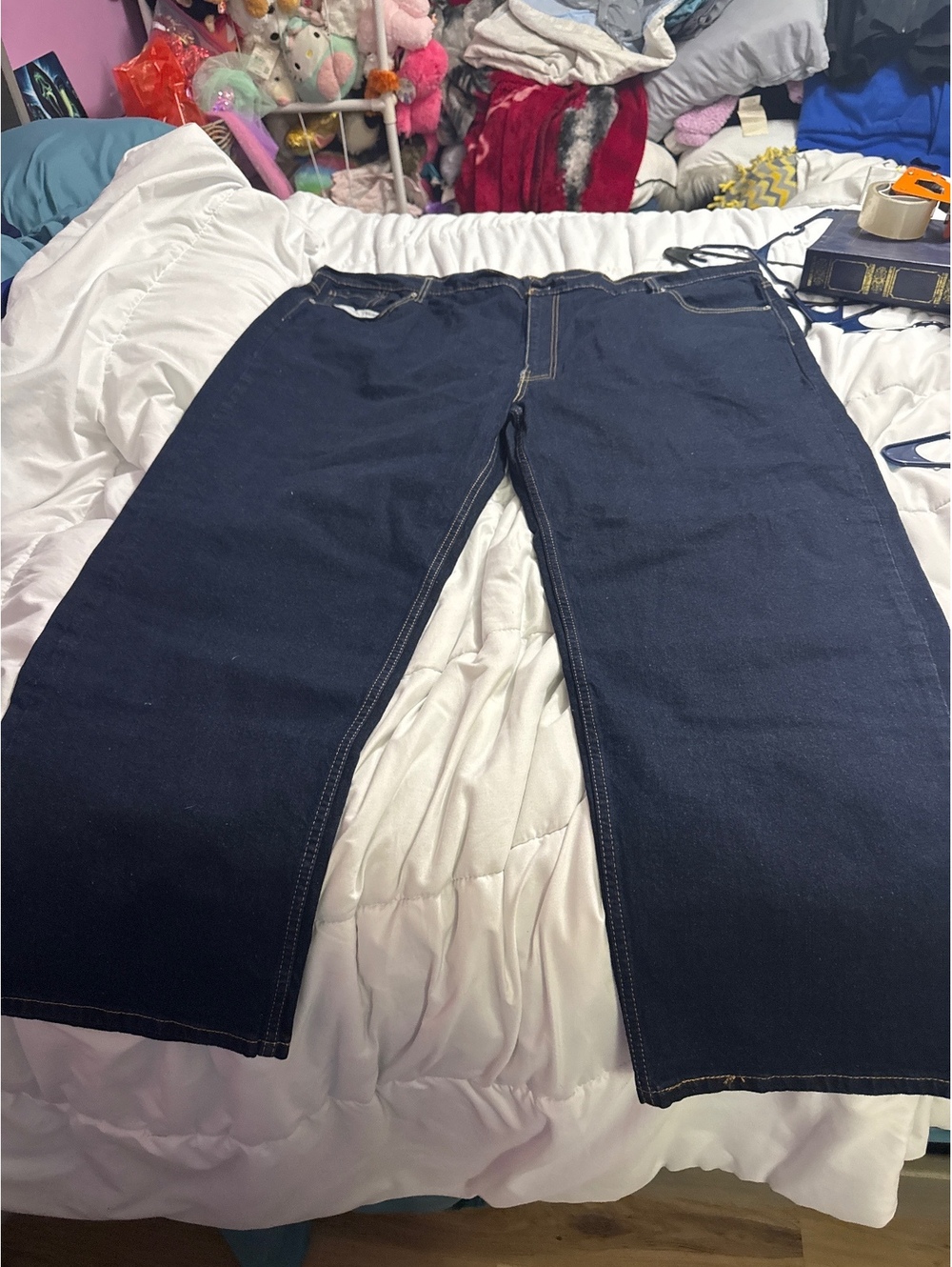 Levi's 514 Men's Dark Blue Denim Jeans Size 58x32